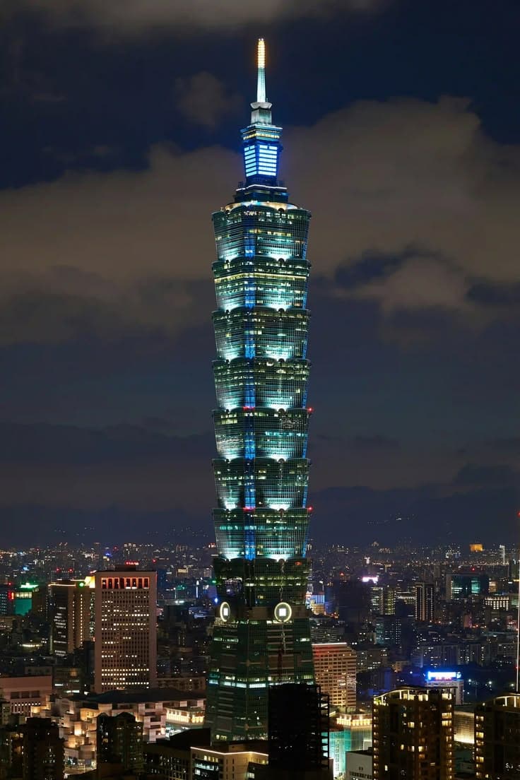 Taipei 101 at night